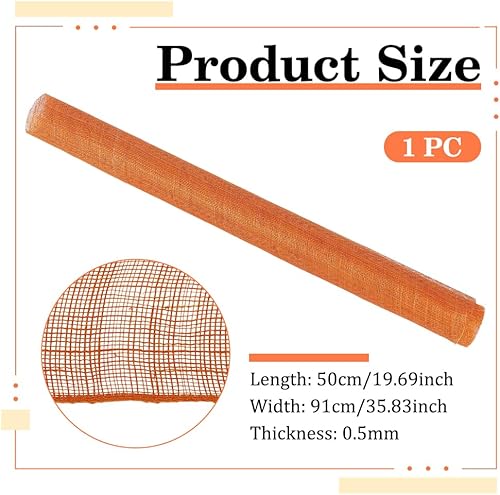 BENECREAT Tissu Sinamay 0.91 m Tissu en Maille de 0.5 m pour la Fabrication de Chapeaux Filet de Voile pour Chapellerie Coiffe de Mariée Voile de Mariée Fournitures de Chapellerie Blé - Nail Gallerys