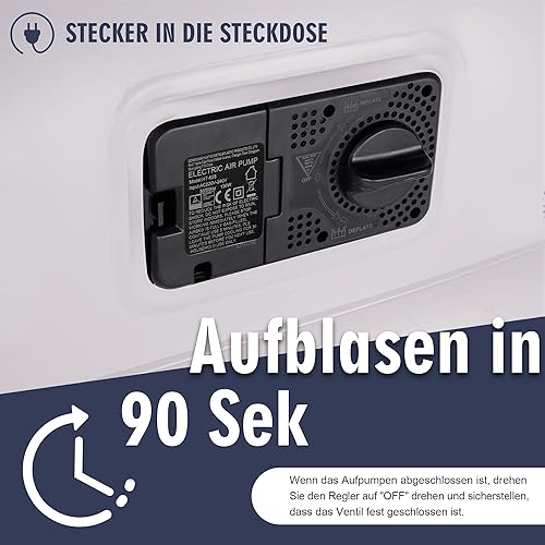 Blackace arteesol Matelas Gonflable 2 Personnes Electrique - Lit Gonflable 1 Place Gonfleur Entegre edéal Chambre d'amis et en Camping avec Couche de Flocage et Sac de Rangement - Nail Gallerys