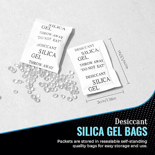 Lot de 200 Sachets déshydratants de 1 g - en Gel de silice - Absorbent l’humidité et les odeurs de moisissures - Nail Gallerys