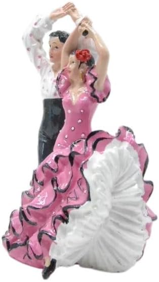 Z&H Figurine décorative de danseurs de flamenco, statuette en résine, rose et blanche - Nail Gallerys
