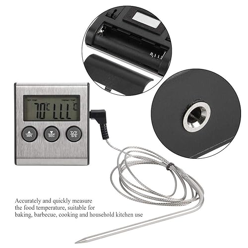 Numérique Grill BBQ Thermomètre Minuteur La Cuisson des Aliments Sonde à Viande Temparature Testeur - Nail Gallerys