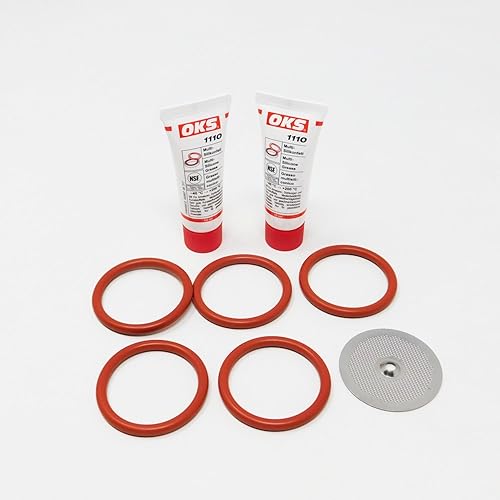 Kit groupe café compatible avec DeLonghi EAM, ESAM et ECAM séries 5 joints toriques + 2 graisses en silicone OKS + filtre pour groupe percolation - Nail Gallerys