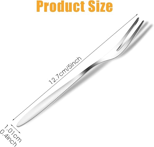 8 Pièces Mini Fourchettes à Gâteaux en Acier Inoxydable Fourchettes à Fruits Mini Fourchettes à Salade Fourchettes à Apéritif pour Dessert Gâteau Fourchettes à Cocktail pour Fête (12,7 cm) - Nail Gallerys