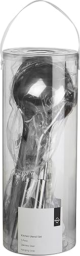 Premier Housewares 0804792 Jeu de 5 Pièces d'Ustensiles de Cuisine en Acier Inoxydable - Nail Gallerys