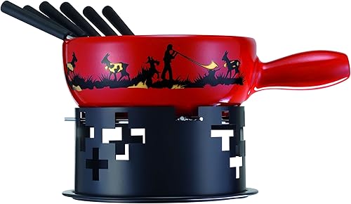 KUHN RIKON Fondue au Fromage Set Alpes 22cm, Ceramic, 2.1 litres, idéal pour 4-6 Personnes - Nail Gallerys