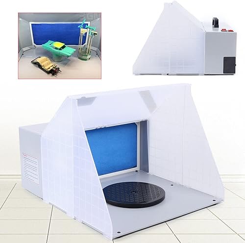 Airbrush Spray Booth Smart Airbrush Studio Mist Air Exhaust kit Plateau tournant pour aérographe airbrush la pulvérisation de modèles, décoration de gâteaux, - Nail Gallerys