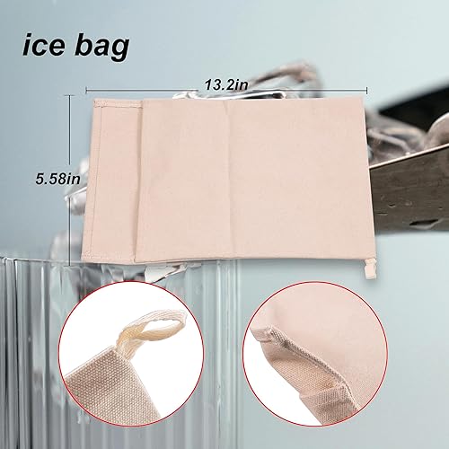 Pack de glace professionnel Lewis de 33,2 cm et maillet, broyeur à glace manuel, broyeur à glace domestique, ensemble de barman et outils de bar accessoires de cuisine. - Nail Gallerys