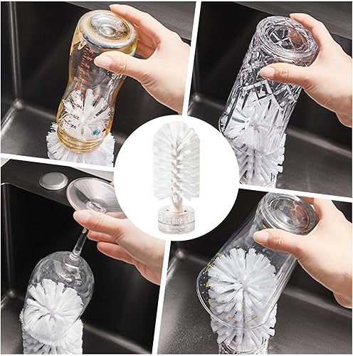 Brosse à Ventouse - Lave-vaisselle, Brosse à Tortues | Nettoyant Pour Vitres Avancé Nettoyant Pour Tasses à Vin, Brosse Portable Pour Tortues Brosse Pour Bouteilles En Verre Brosse Avec - Nail Gallerys