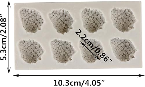 MINFEIDMS Moule en silicone en forme de fraise pour décoration de gâteaux, chocolats, fondants, décoration de cupcakes, pâte à sucre, pâte à sucre - Nail Gallerys