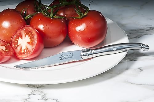 Laguiole Style de Vie Premium Line Couteaux à Steak Chiaro Set de 6, Acier, métal argenté - Nail Gallerys