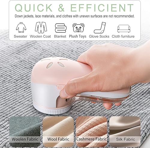 Rasoir électrique Anti-Peluches Rechargeable avec 2 Lames de Rechange, Rasoir Portable pour Peluches et Tissus - Nail Gallerys