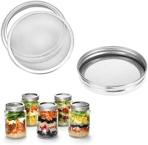luckything 1 Germoir pour À, Bocal Mason en Acier Inoxydable, Couvercles Germination pour Les Bocaux Mason À Large Bouche - Nail Gallerys