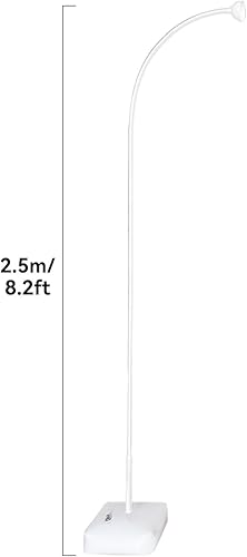 Support réglable pour arche de ballons de 2,6 m, kit de cadre pour demi-arche de ballons avec base pour sol (blanc) - Nail Gallerys