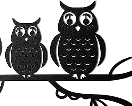 LOVIVER Décoration Murale en métal, Hibou, décoration Murale Rustique en Fer, Ornement pour Salon, Jardin, Bureau, Patio intérieur et extérieur - Nail Gallerys