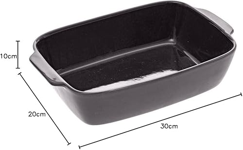 Five - Plat à four rectangulaire en Céramique Grise 32 x 20 cm - Nail Gallerys