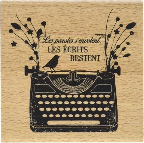 Florilèges Design FE115031 Tampon Scrapbooking Les Écrits Restent Noir 7 x 7 x 2,5 cm - Nail Gallerys