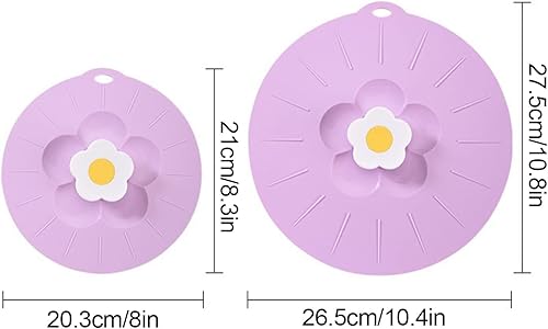 Couvercle en Silicone Fleurs pour le Stockage et la Cuisson des Aliments, Couvercles en Silicone pour Bols et Couvercles Alimentaires, Couvercle Frais en Silicone pour Joint Hermétique sur(Jaune L) - Nail Gallerys