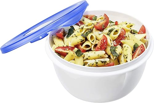 Rotho Micro Clever Bol pour micro-ondes 1,6 l avec couvercle et valve, Plastique (PP) sans BPA, rouge/blanc, 1.6l (19.0 x 19.0 x 10.5 cm) - Nail Gallerys