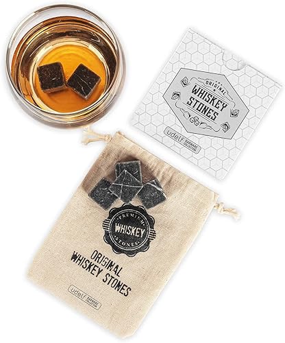 Hediyesepeti Coffret Whisky avec 12 Glaçons Pierre Whisky en Marbre, Glaçons Réutilisables pour Tous les Boissons, Présenté en Boîte Cadeau avec Sac en Tissu, Idée Cadeau pour Homme, Gris Foncé - Nail Gallerys