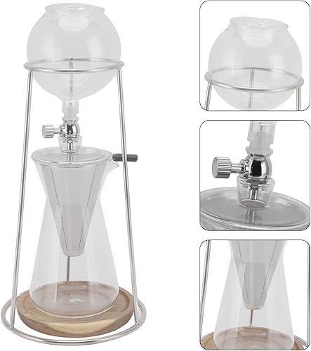 Cafetière goutte à goutte cafetière glacée en verre Borosilicate réutilisable pour café maison cuisine 600 ml ensemble de cafetière,Cafetière Cold Brew, cafetière goutte à goutte, en acier inoxy - Nail Gallerys