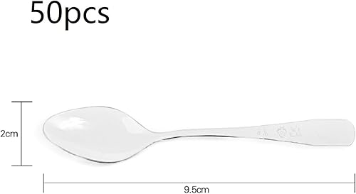 GNAUMORE Lot de 50 Cuillères en Plastique Transparent,Mini Cuillères en Plastique de Fête,Cuillère à Café en Plastique Transparent,Mini Cuillères de Dégustation,Cuillères Plastique Transparent - Nail Gallerys