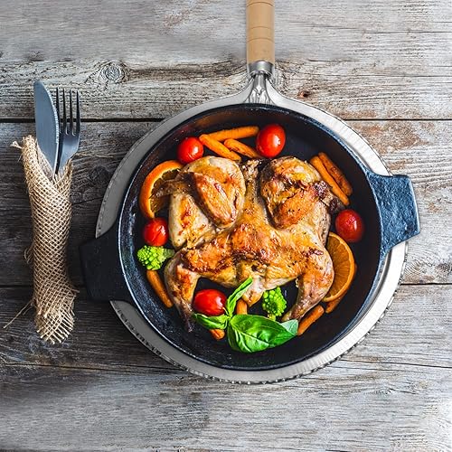 Housoutil 2Pcs Plaque de Diffuseur de Chaleur pour Cuisinière à Gaz Cuisinière Électrique Plaque de Protection de La Flamme avec Poignée en Bois Diffuseur de Chaleur de Table de Cuisson - Nail Gallerys