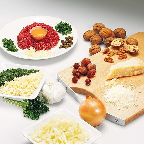 Moulinex Hachoir électrique, 400 ml, 300 W, 4 lames, Fonctions 3-en-1, Emince, Hache, Mixe, Système de pression simple, Moulinette Essential DJ520110, Blanc - Nail Gallerys