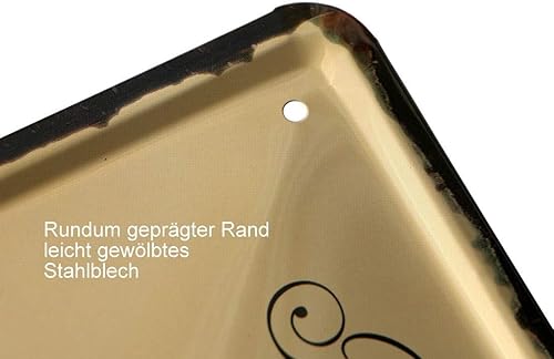 Daiquiri 774 Plaque décorative en tôle avec recette de cocktail Rum Citron vert 20 x 30 cm - Nail Gallerys