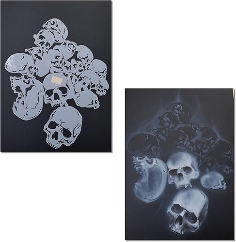 Pochoir Airbrush Crâne | Pochoir de crâne - Nail Gallerys