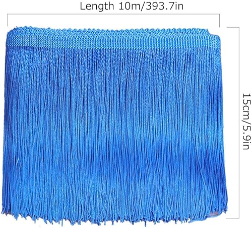 10 mètres de franges, 15 cm de large - Franges à franges - Pour vêtements, vêtements, couture - Nail Gallerys