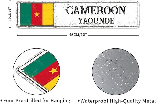 Cabo Verde Panneau de rue personnalisé Cabo Verde - Capitale City of Cabo Verde - Plaque en métal - Décoration murale rustique - Cadeau pour un ami étranger, un voisin - 61 x 15,2 cm - Nail Gallerys