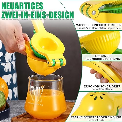 DYDHRER Presse Citron 2 en 1 en Métal,Presse Agrumes pour Obtenir Chaque Dernière Goutte,Presse-Agrumes Manuel à Extraction Maximale Facile à Utiliser,Presse Citron Manuel pour Cuisine,Bar,Restaurant - Nail Gallerys