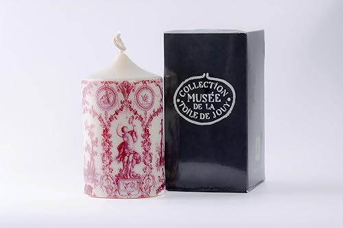 Bougie Imprimée et parfumée sous licence du Musée de la Toile de Jouy - Liberté Américaine 1783 Garnet Blanc - Nail Gallerys