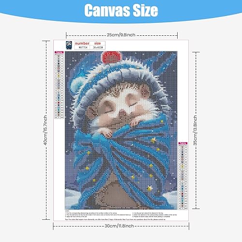 TOSTOG Diamond Painting Kit pour Adulte Débutant,Hérisson 5D Diamant Painting Images Ronde Diamond Peinture Diamant Adulte,Cristal Débutant Art Set pour Décoration Murale Maison 30x40cm - Nail Gallerys