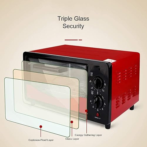 fikujap Mini Four en Verre Porte électrique Four 500W Petit Four Multi-cuisinière Contrôle de température réglable de 60 Minutes - Nail Gallerys