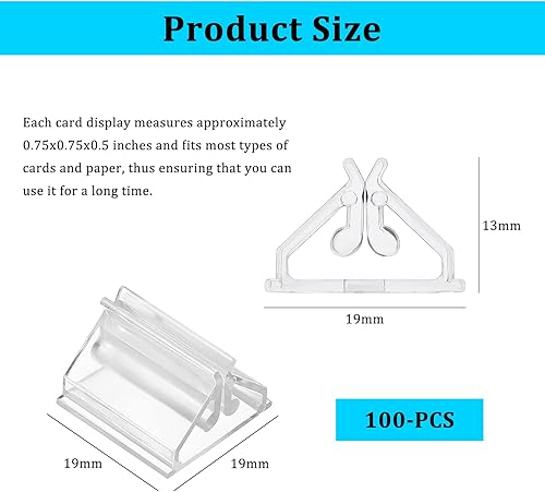 100 Pièces Supports de Cartes en Acrylique Support Carte à Jouer Transparent Porte Carte en Plastique pour Jeu de Société pour Photo Carte Mémos Partie de Jeu Cartes de Mariage - Nail Gallerys