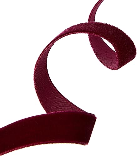 Berisfords Ruban en velours, bordeaux, 10,2 x 4,5 x 10,2 cm. - Nail Gallerys