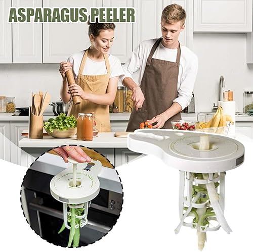 Éplucheur d'asperges, éplucheur d'asperges avec 6 lames de précision, pince à vis et pilon, éplucheur manuel sans puissance pour cuisine, extérieur - Nail Gallerys