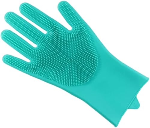 susiodeu 1 Paire de Gants de Vaisselle en Silicone avec épurateur Lavage résistant à la Chaleur Outils de Gommage buanderie Fournitures ménagères, Vert - Nail Gallerys