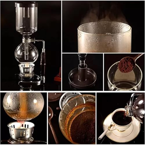 Miskall Cafetière à Siphon de Style Japonais - 1L - Type de Verre - Filtre à Machine à Café - Voyage - Nail Gallerys