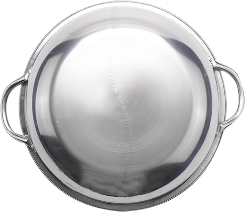 Bureau Faitout de 28 cm en acier inoxydable à deux compartiments de 28 cm compatible avec la soupe ou la cuisine - Nail Gallerys