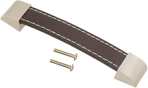 Fenteer Poignées De Tiroir En Cuir Artificiel - Tirette Pour Boîte De Valise - Poignées De Coffret En Bois Pour Armoires à Vin, Quincaillerie Pour Meubles De - Marron, 128mm - Nail Gallerys