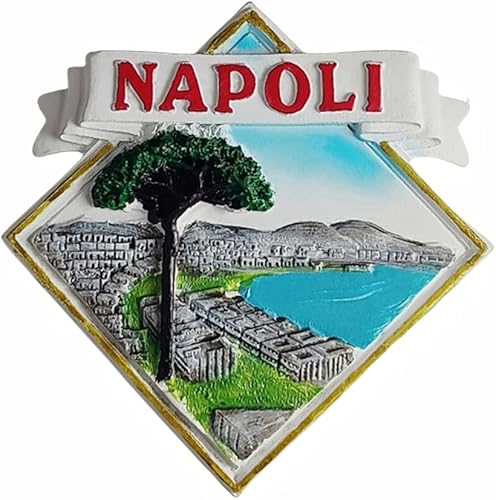 Moiilvcla Aimant de réfrigérateur 3D Naples Italie Souvenir de voyage Décoration de réfrigérateur magnétique Collection artisanale - Nail Gallerys