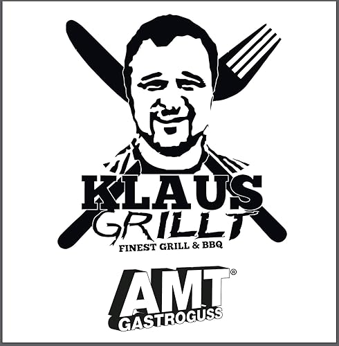 Plaque de cuisson Gastronorm GN 1/1 avec grill - Fond AMT Gastroguss, 53x33 cm, 2 cm profondeur, avec poignées en acier inoxydable, revêtement anti-adhésif Lotan® - Non induction, AMZN-KG-25333-G-BBQ - Nail Gallerys