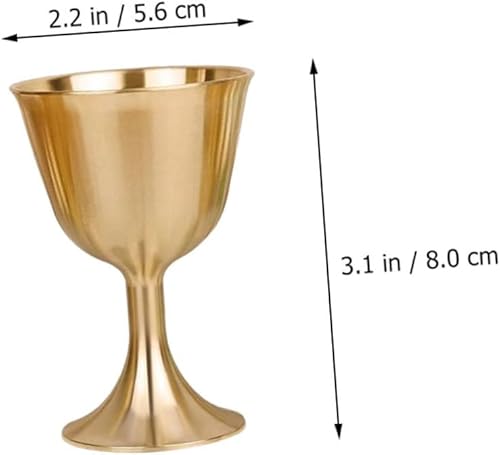 TOPBATHY 2 PièCes Gobelets En Cuivre Doré Pour Offrandes Bouddhistes, DéCoration IntéRieure Et Temple, Apparence ÉLéGante Et Polie, 8X5.6Cm - Nail Gallerys