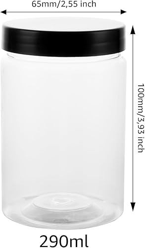 FWEEK Lot de 10 boîtes de conservation hermétiques en plastique sans BPA, 300 ml, avec couvercle, pour la cuisine, la maison, les épices, les cosmétiques - Nail Gallerys
