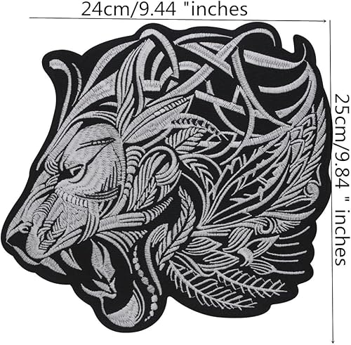 GTDoitt Écusson brodé tête de lion à repasser pour vêtements, sacs, appliques, veste en denim, accessoires pour animaux - Nail Gallerys