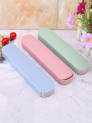 Vaisselle Boîte De Rangement Couverts Étui De Voyage pour Papeterie Baguettes Cuillère Fourchette Organisateur De Stockage (Vert) - Nail Gallerys