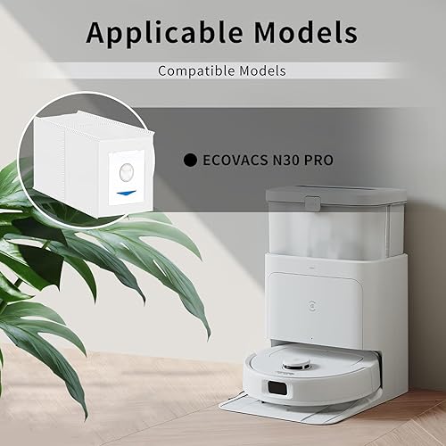 Rrochio Sacs pour Ecovacs DEEBOT N30 Pro Omni, 6 Sacs Accessoires pour Aspirateur Ecovacs DEEBOT N30 Omni, 2,6L Grande Capacité à Poussière Pièces de Rechange Remplacement - Nail Gallerys