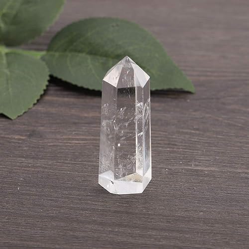 Nikou Cristal Quartz Blanc Pointe, Cristal De Quartz Naturel, Baguettes En Cristal De Guerison, Points De Quartz Clair Pierre Guerison Méditation Décoration pour Salon De Bureau (5-6cm) - Nail Gallerys